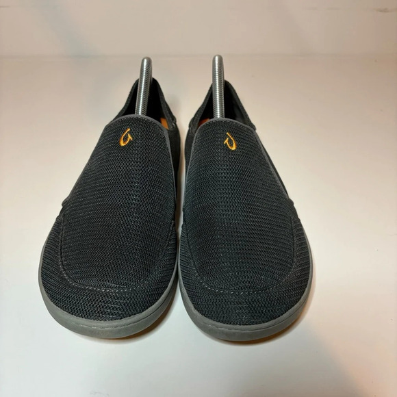 Olukai Nohea Mesh Sneakers Men's 8 M Black Grey Slip-On Loafers Collapsible heel - Picture 6 of 9